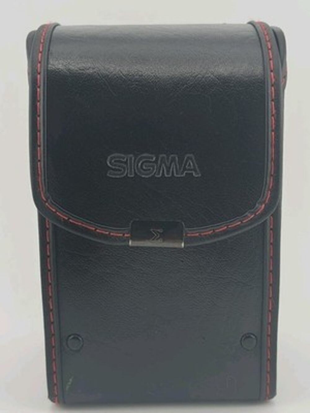 Vintage Sigma NC-20 Hard Camera Lens Case Black Red Stitching Japan